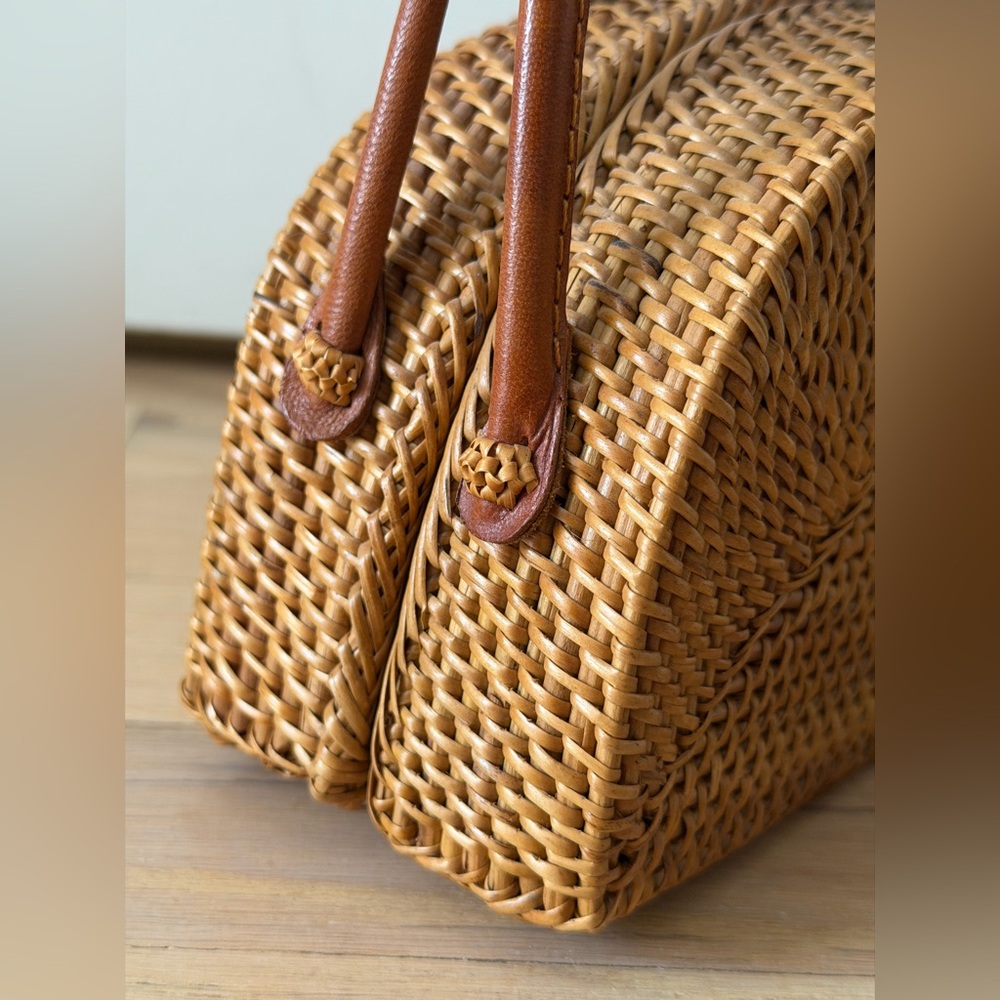 Anthropologie Brown Woven Mini Bag - Picture 7 of 16